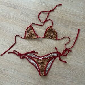 Metallic Snake Print Bikinii from Doll Swimwear S/M